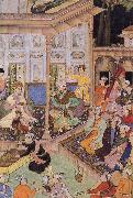 Babur,prince of Kabul,visits his cousin prince Badi uz Zaman of Herat in 1506 unknow artist